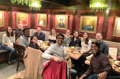 Fellows at dinner